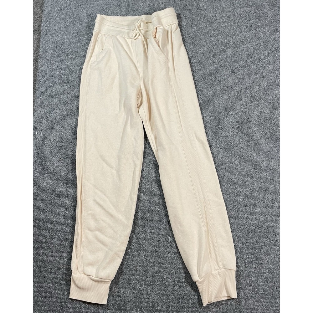 Universal Thread High Rise Jogger Womens XS Cream Off White Sweatpants Lounge